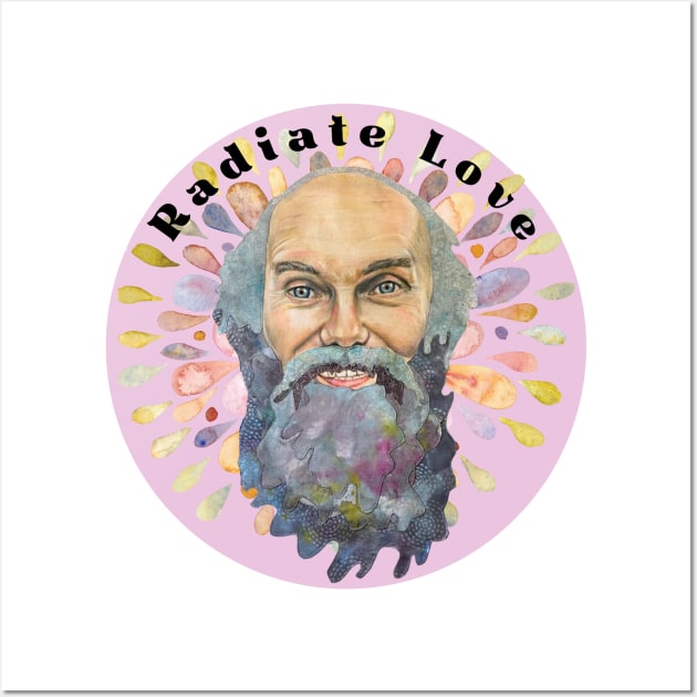 Ram Dass Radiate Love Wall Art by karenpaytonart